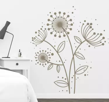 Sticker Maison Silhouette Pissenlits - TenStickers