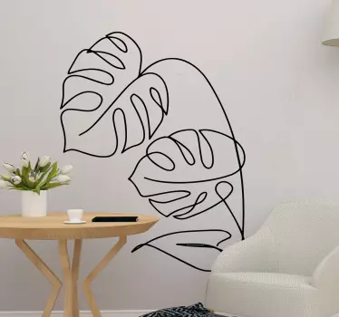 Sticker Plante Verte Monstres abstraits - TenStickers