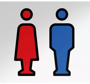 Sticker porte ensemble de symboles toilettes - TenStickers