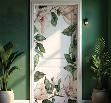 Sticker porte fleurs botaniques gracieuses - TenStickers