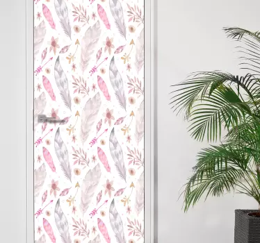 Sticker porte plumes colorées - TenStickers