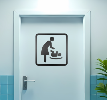 Sticker porte señal cambiador de bebe - TenStickers