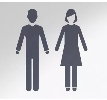 Sticker porte silhouette de couple - TenStickers