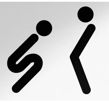 Sticker porte symboles de signalisation toilettes - TenStickers
