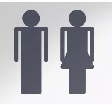 Sticker porte symboles des toilettes - TenStickers