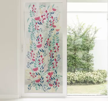 Sticker fenêtre floral coloré - TenStickers