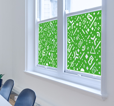 Sticker pour fenêtres motifs géométriques - TenStickers