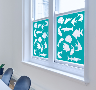 Sticker pour fenêtres poissons - TenStickers
