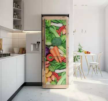 Sticker frigo photo caisse à légumes - TenStickers