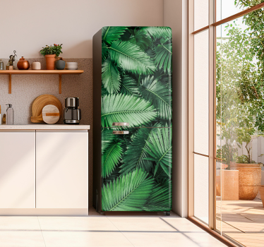 Sticker frigo feuilles de palmier - TenStickers