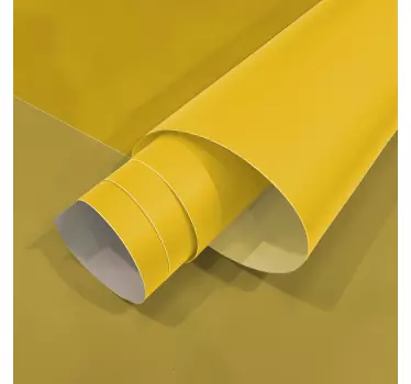 Papier autocollant pour meuble jaune mat - TenStickers