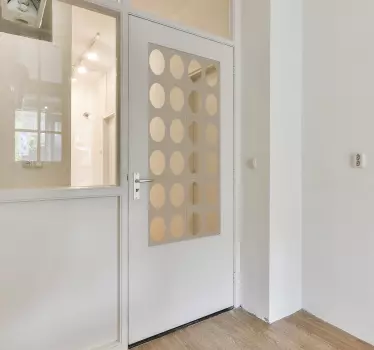 Autocollant pour porte en forme de cercle - TenStickers