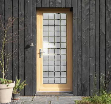 Autocollant pour porte style forme carré - TenStickers