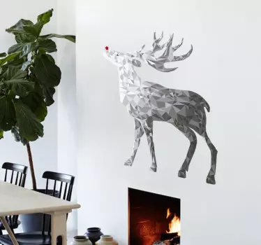 sticker renne argent - TenStickers