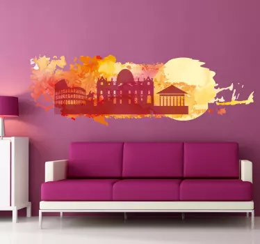 Sticker Rome aquarelle - TenStickers