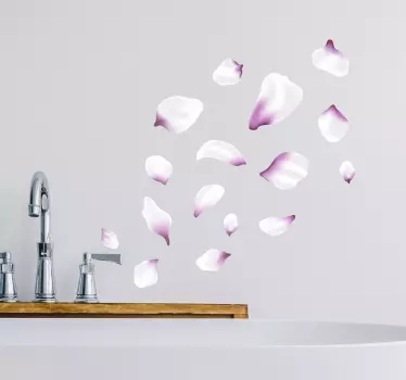 Sticker salle de bain pétales au vent - TenStickers
