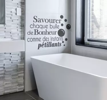 Sticker salle de bain savourez votre espace - TenStickers
