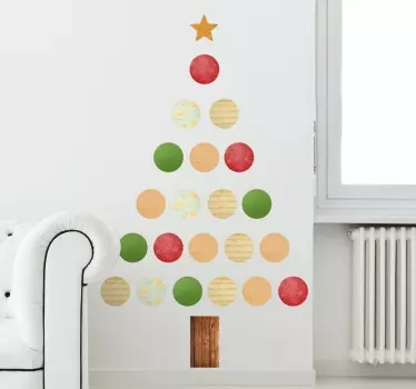 sticker sapin original noël - TenStickers