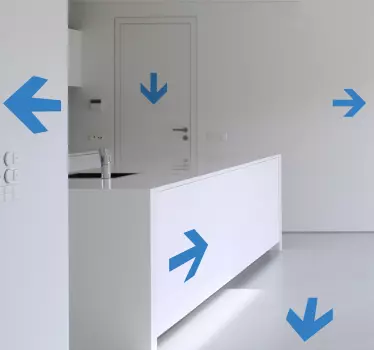 Sticker mural signalisation flèches - TenStickers