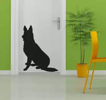 Sticker silhouette berger allemand - TenStickers