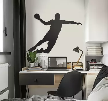 Sticker silhouette joueur ballon - TenStickers
