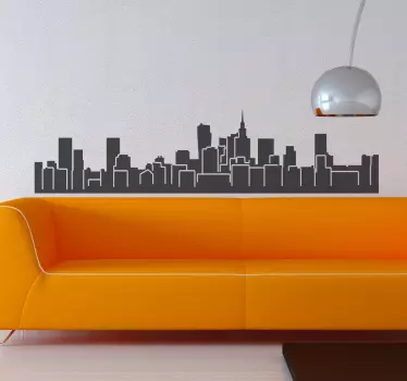 Sticker skyline immeubles varsovie - TenStickers
