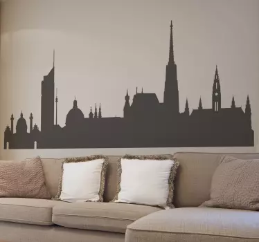 Sticker skyline Vienne - TenStickers