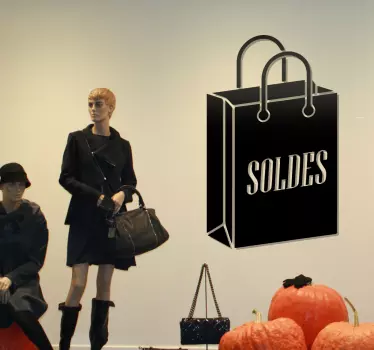 sticker soldes sac shopping - TenStickers