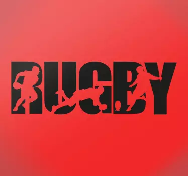 Sticker rugby mural sport - TenStickers