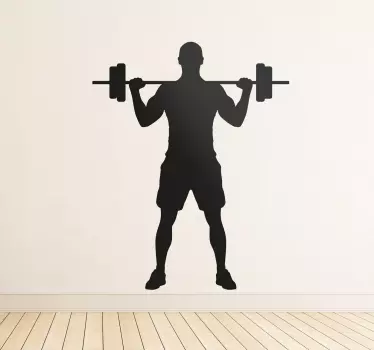 Sticker sport soulevé de poids - TenStickers
