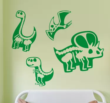 Sticker squelettes dinosaures - TenStickers