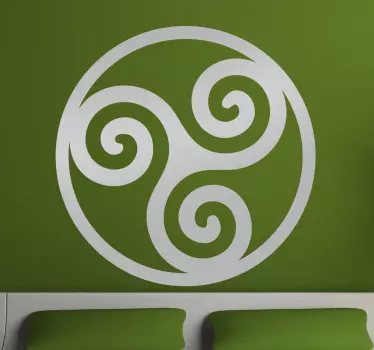 Autocollant mural salon symbole celte triskel - TenStickers