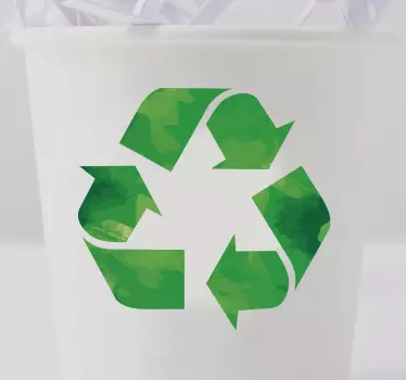 Sticker pour usine symbole recyclage - TenStickers