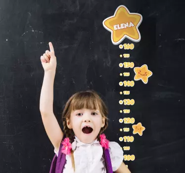 Sticker toise étoiles personnalisable - TenStickers