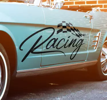 Sticker Texte Personnalisé Racing - TenStickers
