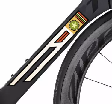 Autocollant vélo tribande rétro - TenStickers