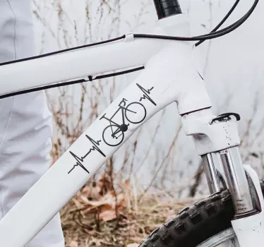 Autocollant vélo électrocardiogramme - TenStickers