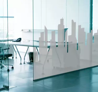 Sticker vitre ligne d'horizon pour bureau - TenStickers