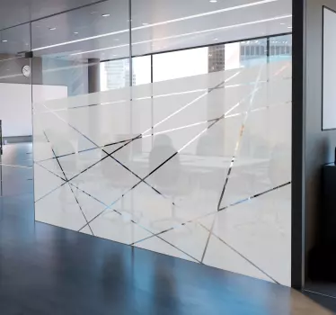 Sticker vitre lignes pour bureau - TenStickers