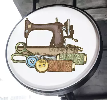 Sticker vitrine essentiels de couture - TenStickers