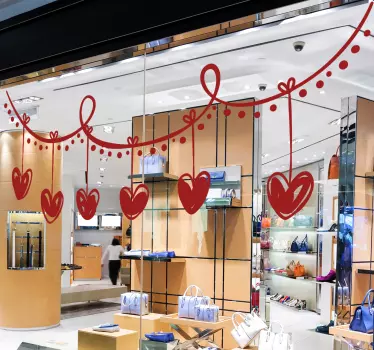 Sticker vitrine St Valentin - TenStickers