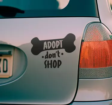 Autocollant voiture Adopt don't shop - TenStickers