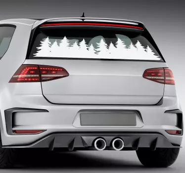Autocollant voiture arbres de la forêt - TenStickers