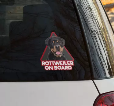 Autocollant pour voiture Rottweiler à bord - TenStickers