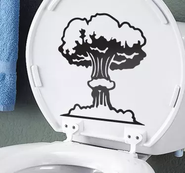 Sticker wc bombe nucléaire - TenStickers