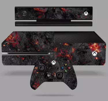 Sticker xbox couverture texture volcanique - TenStickers
