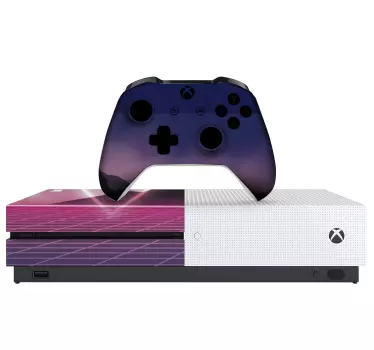 Sticker xbox montagnes géométriques rétro - TenStickers