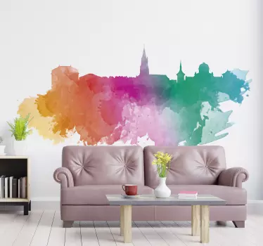 sticker skyline Horizon de Berne - TenStickers