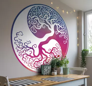 stickers muraux arbre vie arbre yin yang - TenStickers