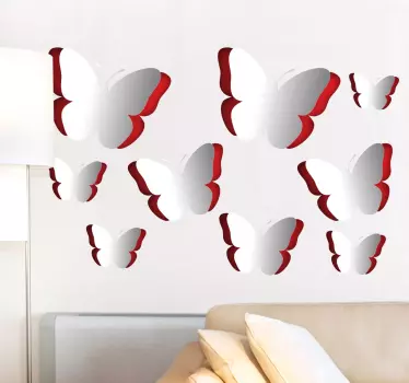 Stickers papillons 3D - TenStickers